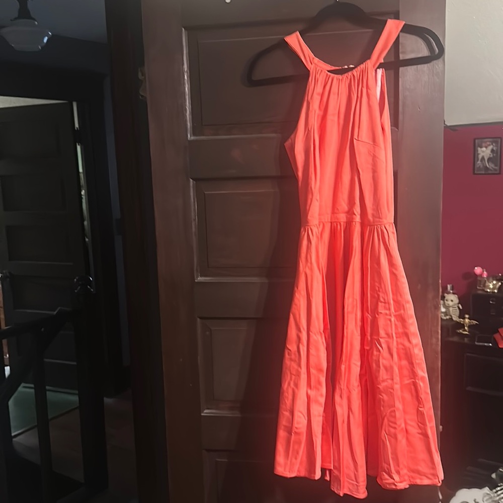 Pinup Couture Pinup Girl Clothing Peach Harley Dress Size Medium
